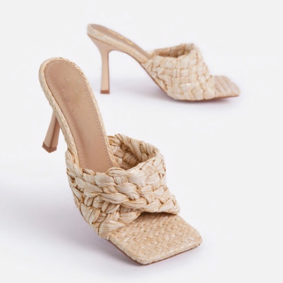 New woven square natural mule - Picture 15 of 16